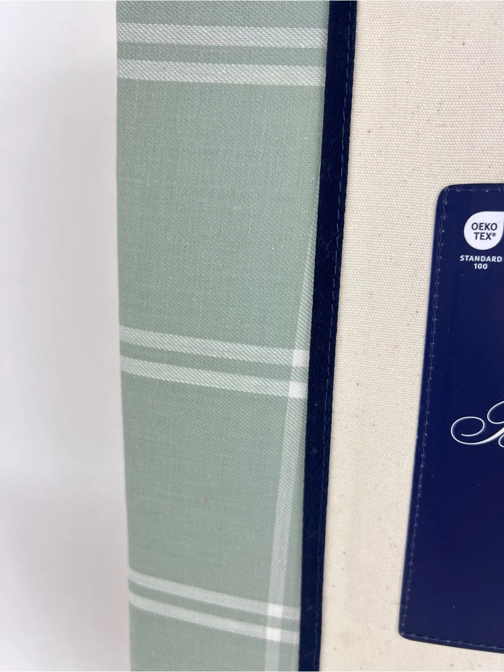 Brooks Brothers Queen Sheet Set Sage Green White Plaid 100% Cotton 4 Pc NEW